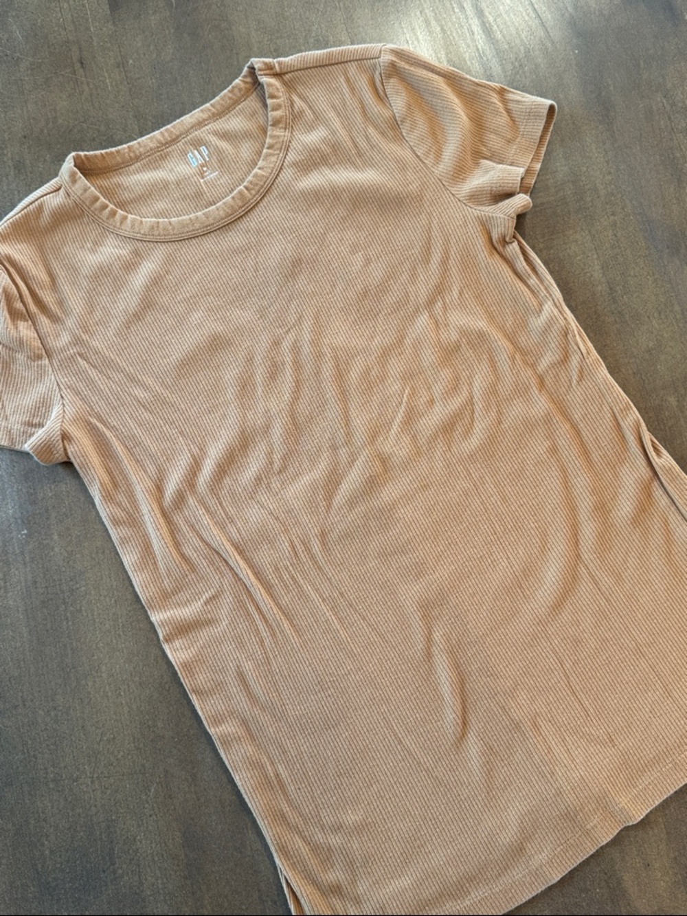 GAP Fitted Short Sleeve Yellow T-Shirt